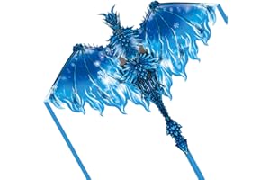 Simxkai Dragon Kite per bambini e adulti, facile da far volare aquilone per principianti, di colore blu