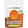 AgroIndia Sea Buckthorn Berries Powder-Himalayan Sea Buckthorn Berries- Best Source of Natural Vitamins And Minerals- 100% Natural Sea Buckthorn Berries- Organic Sea Buckthorn Berries For Skin- Rich In Omega, Fatty Acids, Vitamin E, Vitamin C, No Added Sugar (100g)