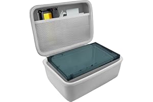 ‎KHANKA Khanka für Liene Amber M100/M200 Fotodrucker Smartphone 10X15 Hartschalenkoffer, Tragetasche mit Netzfach für Liene DHP513 4x6'' Zubehör, Nur Tasche（Grau）