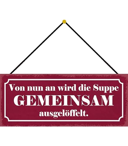 Schatzmix Papa's Reich Blechschild Mit Grillmotiv – 27x10 Cm, Dekoratives Wandschild Mit Kordel