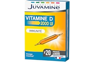 JUVAMINE - Immunité - Vitamine D 2000 UI 50ug - Défenses Immunitaires - Boite de 20 Ampoules (Lot de 1)