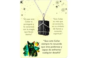 Only faith Colgante de Piedra Cuarzo Blanco Turmanlina Negra En bruto 100% Natural Genuina Sin Pulir Natural Mineral Cristal Curativo Meditación