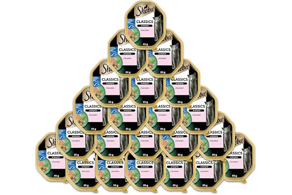 Sheba Paté Classics - Nourriture pour Chat au Saumon - 85 g - 22 Bols : Total 1870 g