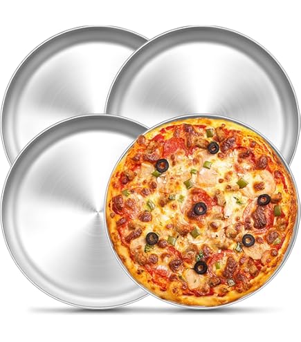 8 Stück Edelstahl Pizzapfannen 30cm - 304 Edelstahl Backformen Für Pizza