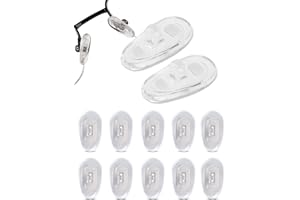 ‎SPORTS WORLD VISION Brille/Brillenglas Nasenpads | Silikon Tropfenförmig | Anschraubbar | 6 Paare | 12 Stücke | 15 mm | von Sports World Vision