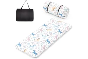 COSTWAY Japoński materac futon, mata tatami, materac podłogowy, składany materac z poszewką nadającą się do prania, składana mata do spania z torbą do przenoszenia, beżowy, 90 x 200 cm (90 x 200 cm