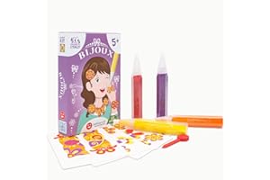 Sabbiarelli Sand-it For Fun - Kit Gioielli Bijoux, Set Creativo di Sand Art per Bambine 5+: 4 Penne di Sabbia Colorata e 4 Fogli Adesivi A6 per Creare Accessori Moda da Indossare, Lavoretti Manuali