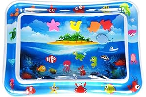 BOSSETY Sensor Water Playmat, Thickened Water Sensor Play Mat for Cats, Water Sensory Playmat with Fish for Pet Play, Water Sensor Mat for Kids, Water Sensory Pad Water Play (I, 30cm*25cm*3cm)