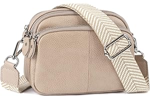 befen Crossbody Bag damska torba na ramię z prawdziwej skóry, mała damska torebka na telefon komórkowy do zawieszenia, nowoczesna torebka z szerokim paskiem na ramię, do pracy, na zakupy, podróże