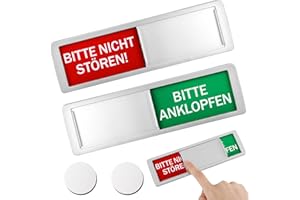 NOCHME Klopfen Bitte Nicht Stören Schild Schiebe Türschild Bitte Klopfen Oder Bitte Nicht Stören Magnetisch Klebe Acryl Klebeschild Türschilder Für Türen Büro