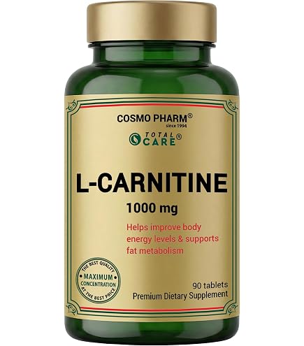 cosmo body l carnitine COSMO PHARM L-Carnitine 1000 mg – 90 Vegan Film-Coated Tablets – Clean  Label – Daily 1 Tablet – Non-GMO, Gluten-Free, Lactose-Free: Buy Online at  Best Price in UAE