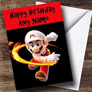 Personalised Super Mario Birthday Card: Amazon.co.uk: Office Products