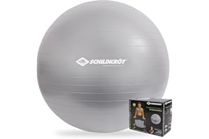 ‎SCHILDKRÖT Schildkröt Gymnastikball/Sitzball für Yoga-, Balance-, Physiotherapie-, und Schwangerschaftsübungen inkl. Ballpumpe, Fitnessball zum Sitzen im Büro oder zu Hause, 55cm-85cm, max. Belastbarkeit 120kg