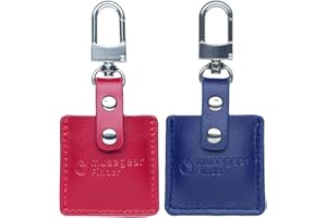 musegear Essentials: Schlüsselfinder mit Bluetooth App aus Deutschland I Special Bundle: Ledertasche Navy Blue und Ledertasche Bordeaux I Maximaler Datenschutz