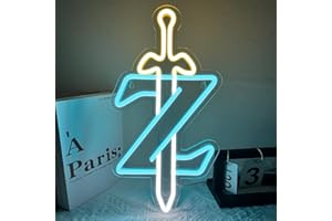 XJNOLGXIQU Panneau néon Zeldaa pour décoration murale Skyward Sword Neon Lights LED USB Gaming Décoration pour chambre de jeunesse Décoration cadeau pour garçons et filles