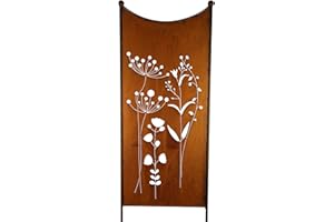 ‎BORNHÖFT Bornhöft Schild Gartenschild Edelrost Rost zum Einstecken rostige Gartendeko Blumen Blüten Blütenwiese Dekoration Beetstecker Gartenstecker