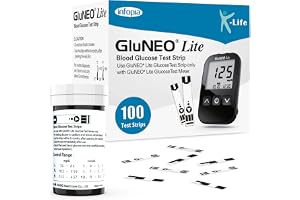 K-life GluneoLite Blood Glucose Sugar Testing 100 Strips