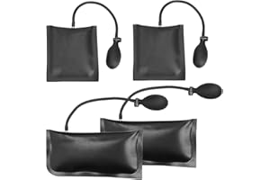 Swpeet Air Wedge Pump Wedge 4Pcs Air Cuña Bomba Cuña Kit, inflable Air Shim, Kit de nivelación profesional y herramienta de alineación, bolsas de aire ajustables para accesorios de coche de puerta