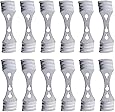 LABOTA 12 Pcs Metal Candle Wick Centering Devices Stainless Steel Candle Core Holder for Candle DIY Making (Silver)