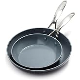 GreenPan Valencia Pro 20 cm and 26 cm Healthy Ceramic Hard Anodized Nonstick Frying Pan Set, PFAS Free, Induction, Dishwasher