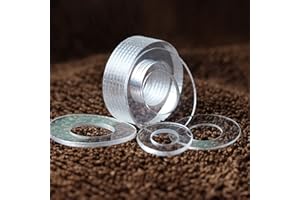 DHSWZ Ctongrun-Rondelle di Tenuta M2 M2.5 M3 M4 M5 M6 M8 M10 M12 Morbido Duro PVC Rondella Trasparente di plastica Sottile, Resistente all'Usura (Color : Soft, Inner Diameter : M6x12x1mm(100pcs))