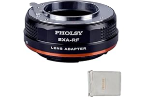 PHOLSY Adattatore Lente Compatibile con Obiettivi Exakta e Corpo Fotocamera Canon RF, EOS R, R6 Mark II, EOS R7, R8, R10, R3, R5, R5C, R6, EOS RP, R50 (non adatto all'obiettivo con attacco Topcon)