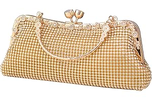 CORIOS Sac de Soirée Femme Sac en Strass à la Main Sacs D'épaule de Mariée Diamond Embrayage Sacs Fourre-Tout Élégant Pochette Portefeuille pour Ceremonie Mariage Fête Cocktail