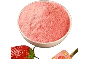 TEAERPKLAE Organic Strawberry Freeze Dried Powder 8.8 Ounce/250g Strawberry Powder for Baking, fruit smoothie powder for Smoothie & Beverage Blend, Vegan