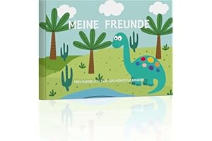 BIROYAL Libro degli amici dei dinosauri per l'asilo dei ragazzi, 120 pagine, libro degli amici della scuola, regalo per l'inizio della scuola, libro dei miei amici dell'asilo, libro dell'amicizia per