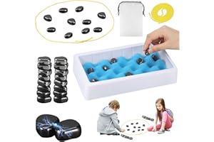 Starvortex Magnetisches Schachspiel, Magnet Spiel Set mit Magnetische Steine und Schaumschachbrett, Lustiges Magnetspiel Kinder, Schach Magnetisch, Tragbar Magnet Schach für Familientreffen Reisen
