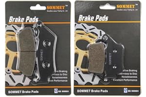 SOMMET Bremsbeläge Vorne + Hinten für G650GS (09-15) F650GS Dakar (99-07) F 650 CS Scarver (00-07) G650 Xchallenge Xmoto Xcountry (07-09) F700GS (13-18) F800GS Adventure (12-18) LT209-208