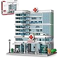 QLT 3-Story City Hospital Building Blocks with Lights, Miniature City Architecture Gift for Boys, Girls, and Adults Aged 8-16 (1350 PCS)