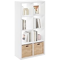 HNZIGE Set 4 Cubi Portaoggetti In Tessuto 33x33 Cm - Contenitori Pieghevoli Con Manici In Pelle Per Scaffali, Armadi E Giocattoli - Blu - 2