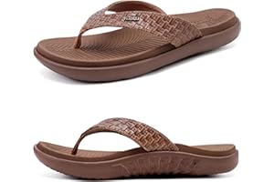 KuaiLu Womens Flip Flops Ladies Yoga Mat Comfortable Walking Thong Sandals with Plantar Fasciitis Arch Support Slip On Indoor Outdoor for Summer