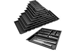 Orga-Box 2 Besteckeinsatz Tiefe: 461 x Breite: 509 mm anthrazit mit Canvas Struktur für 60er Nobilia Schublade bis 07/2012 (BITTE MESSEN SIE IHR SCHUBLADENINNENMAß!)