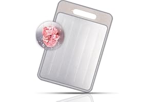 FISHTEC - 4 in 1 Auftaubrett - Vorderseite zum Auftauen, Rückseite zum Schneiden, Oberfläche zum Rasieren, Messerschärfer - Vielseitig und Praktisch - Aluminium