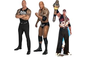 STAR CUTOUTS SC4576 The Rock Pappaufsteller mit DREI Regalböden, Höhe 31 cm, ideal für WWE-Themen, Partys, Geburtstage und Fans, Raumdekorationen und Veranstaltungen