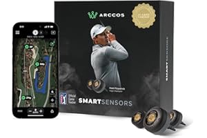 Arccos Smart Sensors: Automatic Golf Game Tracking System, A.I. Powered GPS Rangefinder & Smart Club Distances (Gen 4, Smoke)