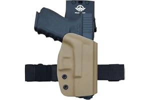 POLE.CRAFT Kydex OWB Holster Pistola Softair Fondine For Glock 19 19x Glock 23 25 32 Glock 17 22 31 Glock 26 27 33 (Gen 1-5) CZ P10 Gun Pistol Case Waistband Outside Carry 1.5-2 Inch Belt Clip Holster Guns Accessories