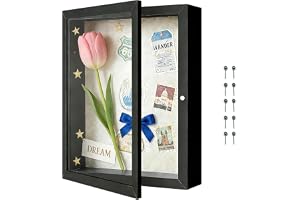 JUNANDHBAO 3D-fotoram, 28 x 35 cm djup bildram med magnetisk stängning, objektram för fyllning, skuggbox för fyllning med pen