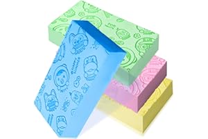 Ledeak 4 Stück Superweicher Peeling Schwamm, Badeschwamm Körper Reinigungsschwämme Cartoon-Muster Duschbürste Wiederverwendbarer, Duschschwamm Körperpflege für Erwachsene und Kinder