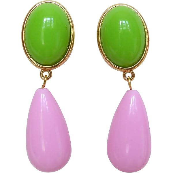HEIDE HEINZEDORF Ohrring-Anhänger Paar Koralle – Durchgefärbtes Glas, Für Creolen, 12x16 Mm