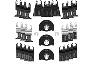 Jerbor Sägeblätter Kit 28tlg Multitool Mutifunktionswerkzeug Oszillierwerkzeug Zubehör für Fein Multimaster