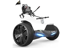 EVERCROSS Hoverboards mit Kart, 8,5" Hover Board Kinder mit Bluetooth, APP Steuerung, All Terrain Self Balancing Scooter mit Hoverkart für Teenager Erwachsene