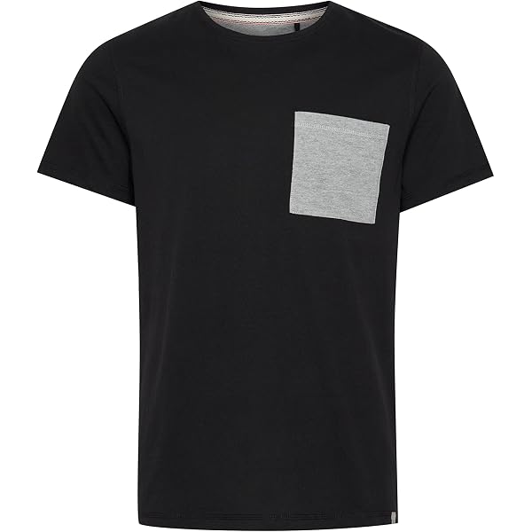 Blend BHBenedikt Herren T-Shirt Aus Bio-Baumwolle – Regular Fit, Mit Brusttasche, Kurzarm