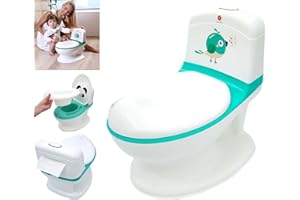 S SON 3 Pot Bebe Toilette WC Réaliste Bruit Rinçage Chasse d'eau, Apprentissage Propreté Enfants Garçon et Fille, Stable, Confortable, Bac Amovible. Ideal Première Toilette.