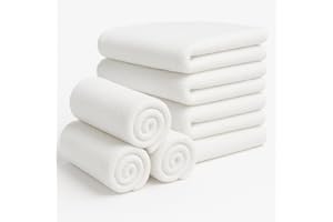 DUDU N GIRLIE White Pack of 3 Terry Towelling Nappies 60x60cm - 100% Cotton Reusable Cloth Nappy Diaper – Cleaning Cloths – Flannel Face Cloth – Baby Wash Cloths Burp Cloths.