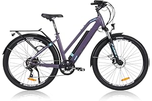 Hyuhome Electric Bikes for Adult Mens Women,27.5" E-MTB Bicycles Full Terrain 36V 12.5Ah/13Ah Mountain Ebikes,with 250W Motor and Shimano 7-Speed Double Disc Brakes for Outdoor Commuter
