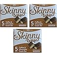 3 x Boxes Skinny Whip Toffee & Chocolate Snack BAR - 5 Bars PER Pack Less Than 99 Calories