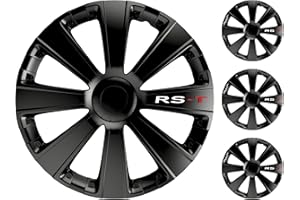 M MOTOS Jeu de 4 enjoliveurs 14 Pouces - Riez des Rayures avec Ces enjoliveurs 14 Pouces Souples et légers. Facile à Installer, Aucun Outil nécessaire, Protection Contre la décoloration!